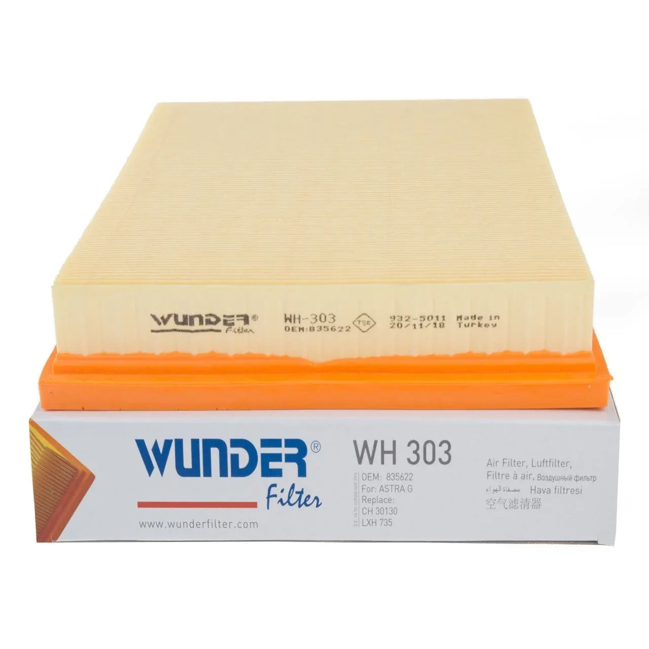 WUNDER WH303 / Opel Astra H 1.6  Hava Filtresi
