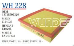 WUNDER WH228 | Bmw F20-F30 Benzinli Hava filtresi | 8507320