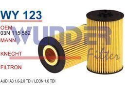 WUNDER WY213 | Audi Q2 1.6TDI-30TDI Yağ Filtresi | 03N115562
