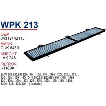 WUNDER WPK213 | BMW E81-E87-E90-E92 Kasa Polen Filtresi | 6946628