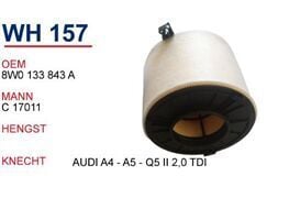WUNDER WH157 | Audi Q5 DETA Motor Hava Filtresi | 8W0133843A