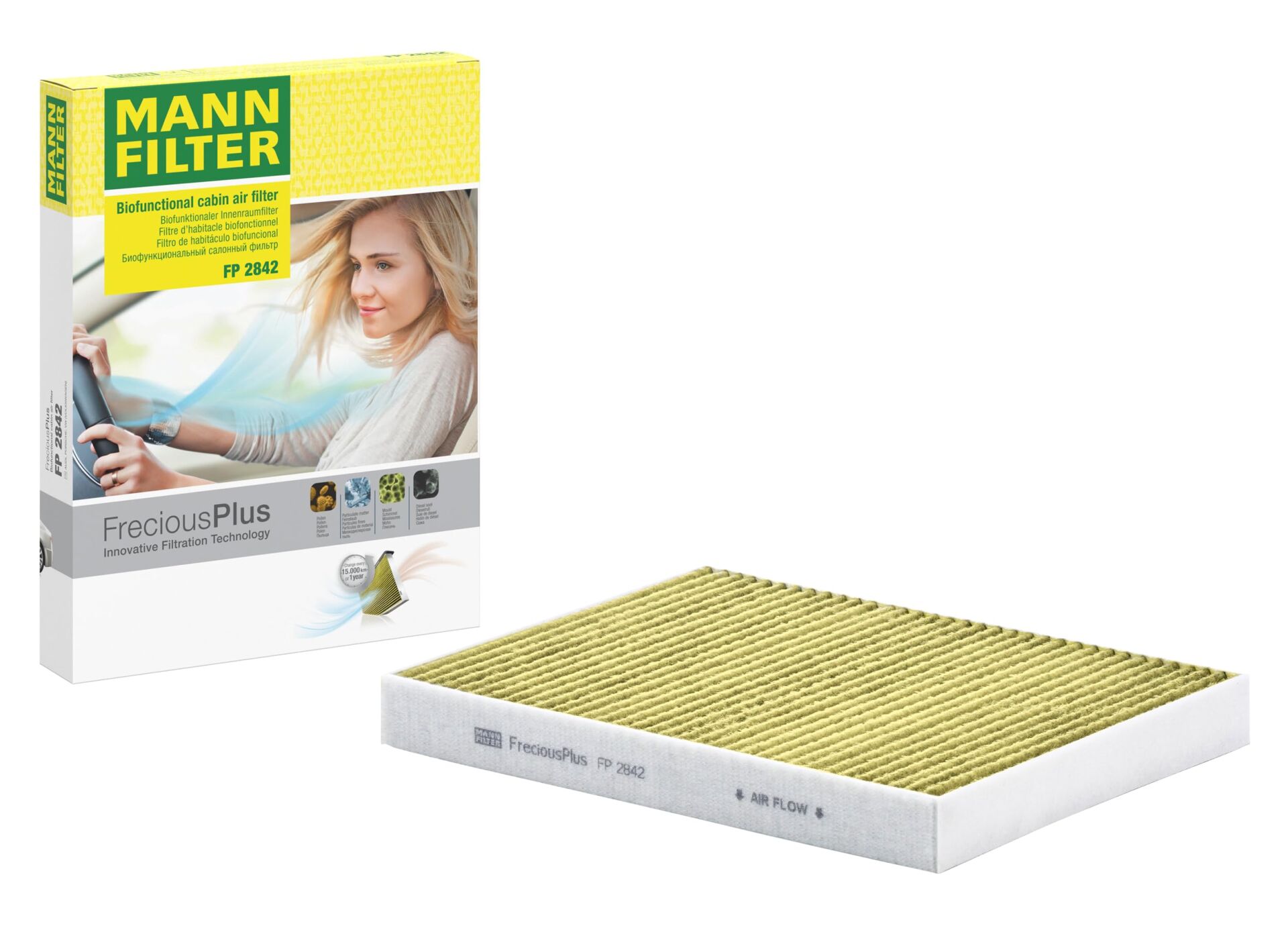 MANN FP 2842 | Audi Q7 3.0TDI Karbonlu Antialerjik Polen Filtresi | 7H0819631A