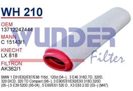WUNDER WH210 | BMW 3 Serisi E46 M57 Motor Hava Filtresi | 2247444