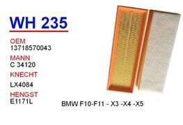 WUNDER WH235 | BMW X4 F26 Hava Filtresi | 8570043