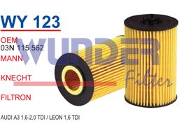 WUNDER WY213 | Audi A1 1.6 Dizel Yağ Filtresi | 03N115562