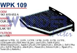 WUNDER WPK 109 | Audi A3 Karbonlu Antialerjik Polen Filtresi | 1K1819653